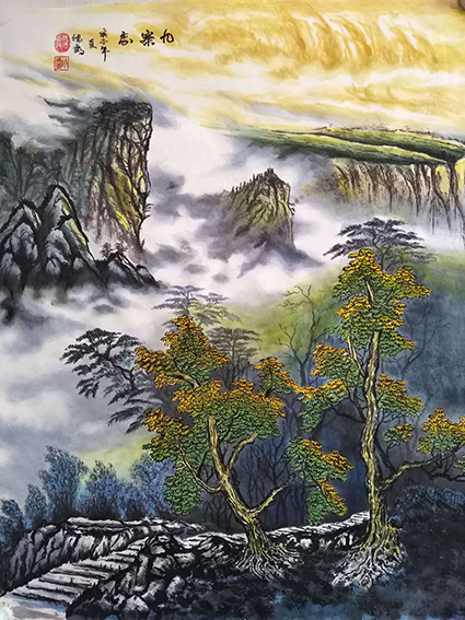 胡德康作品10《九寨恋》55×75cm 画于2020年夏
